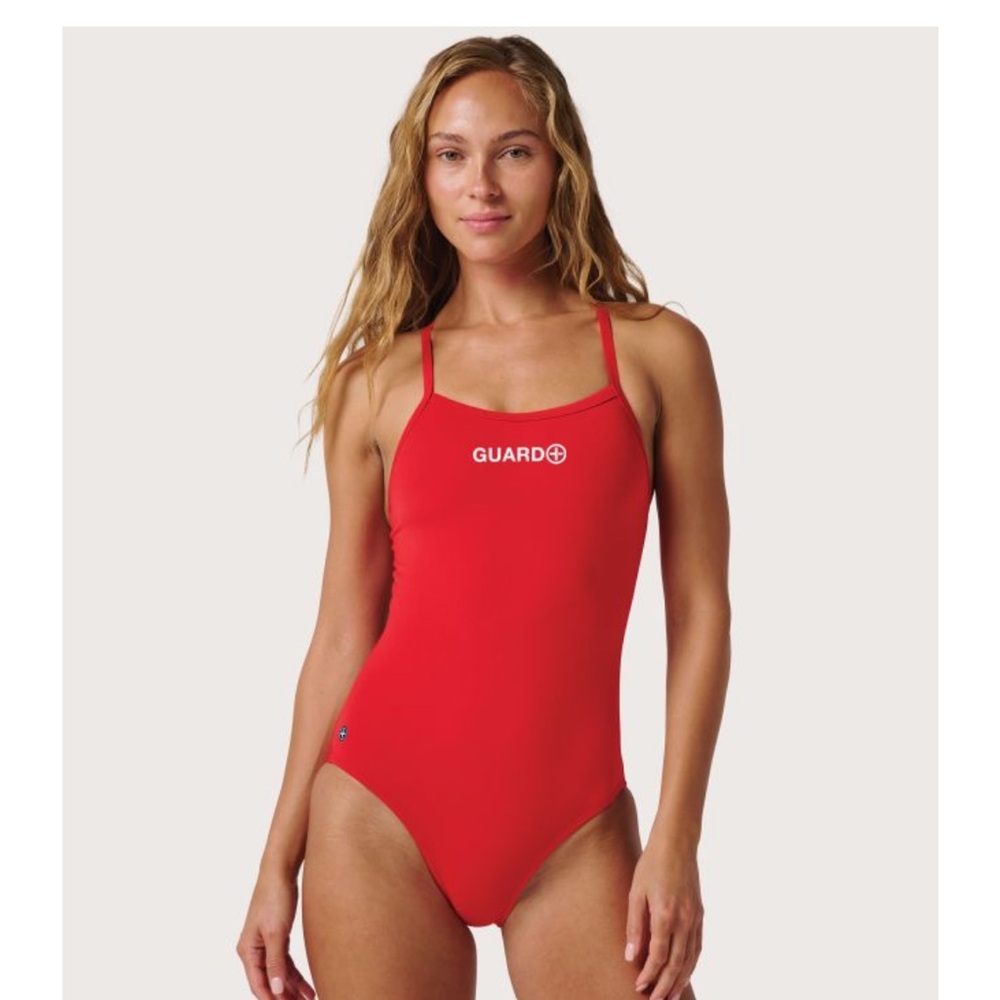 Red Lifeguard Swimsuit